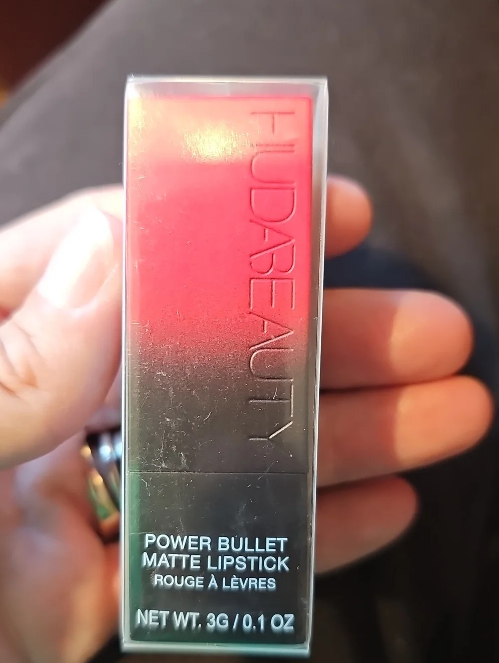 HUDA BEAUTY Power Bullet Matte Lipstick A hot punchy pink warm tone Spring Break